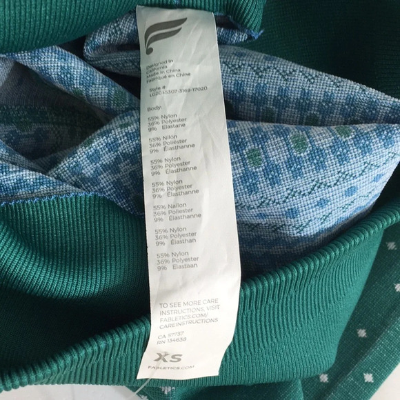 Fabletics Legging Womens XS 4 Green High-Waisted Seamless Fair Isle Dark Jade - Picture 6 of 15